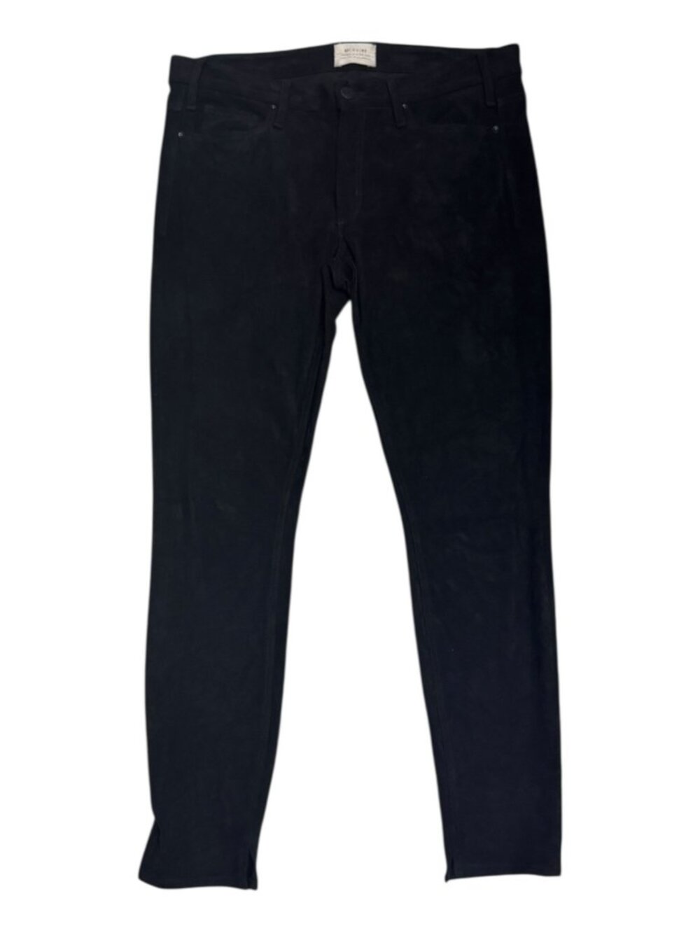 MCGUIRE Anthropologie Vegan Suede Designer Skinny Black Jeans Pants Women 34x30
